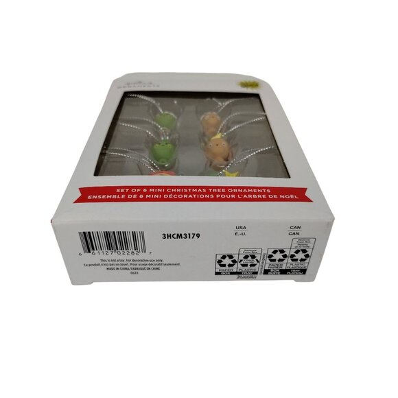 Hallmark Ornaments Dr Seuss The Grinch 6 Piece Mini Christmas Tree Ornament Set - Picture 5 of 8